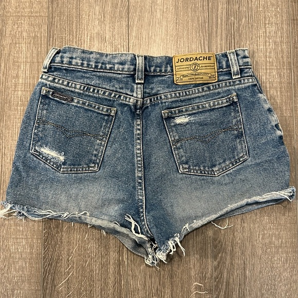 Vintage Jordache Distressed Denim Shorts | 100% Cotton | Size 16 (25) - Picture 2 of 6